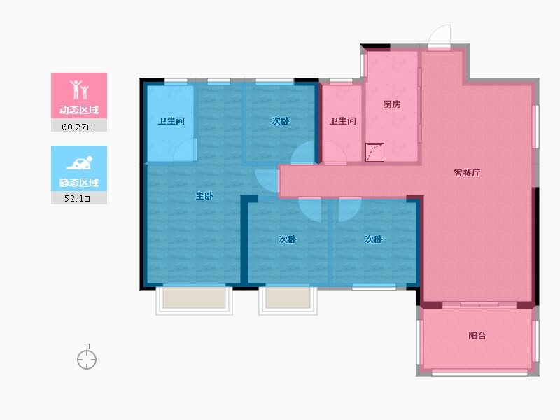 广西壮族自治区-钦州市-光大悦湖云邸-108.48-户型库-动静分区