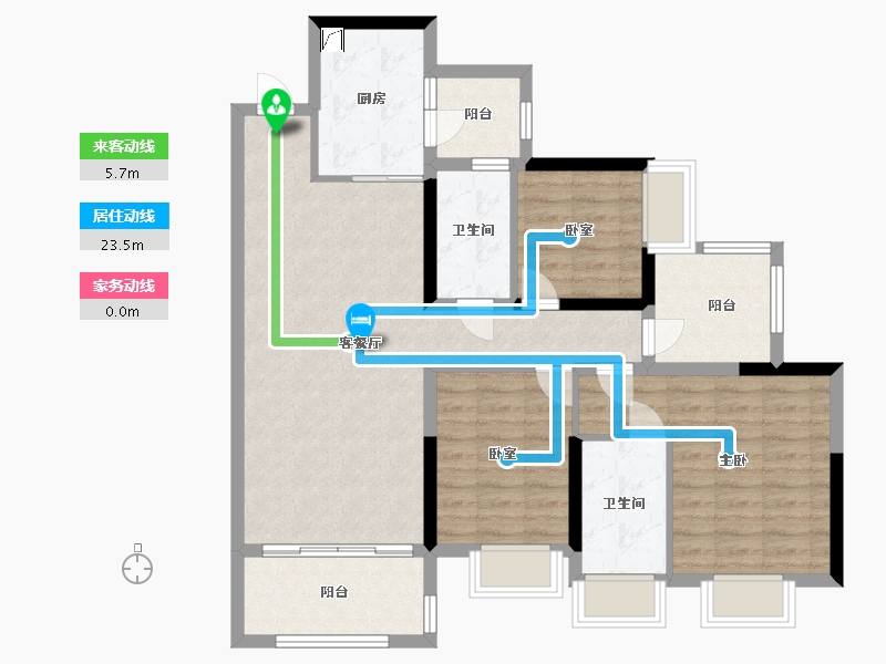 广东省-湛江市-方圆.雅颂御府-92.07-户型库-动静线