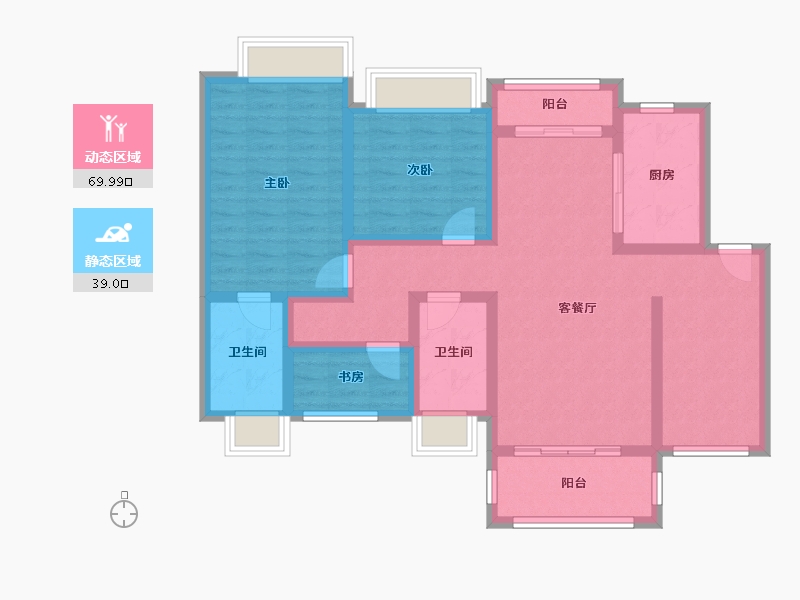 广东省-中山市-华发四季-133.00-户型库-动静分区