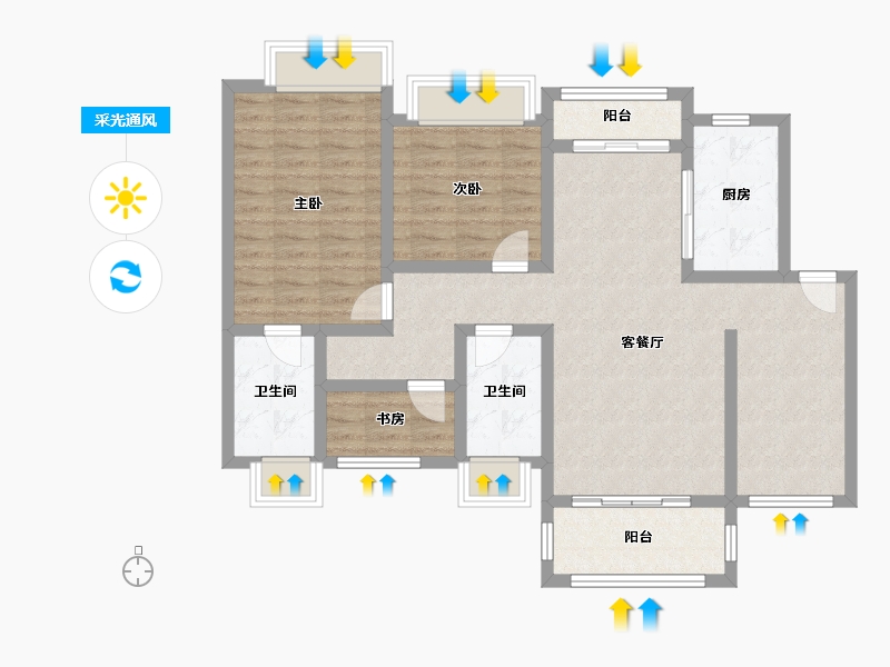 广东省-中山市-华发四季-133.00-户型库-采光通风