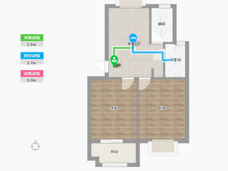 江苏省-苏州市-悬珠花园-东区-55.00-户型库-动静线