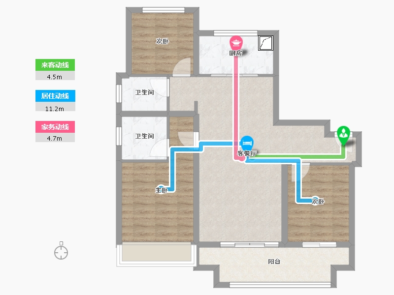 山东省-济南市-绿城春来晓园-97.50-户型库-动静线