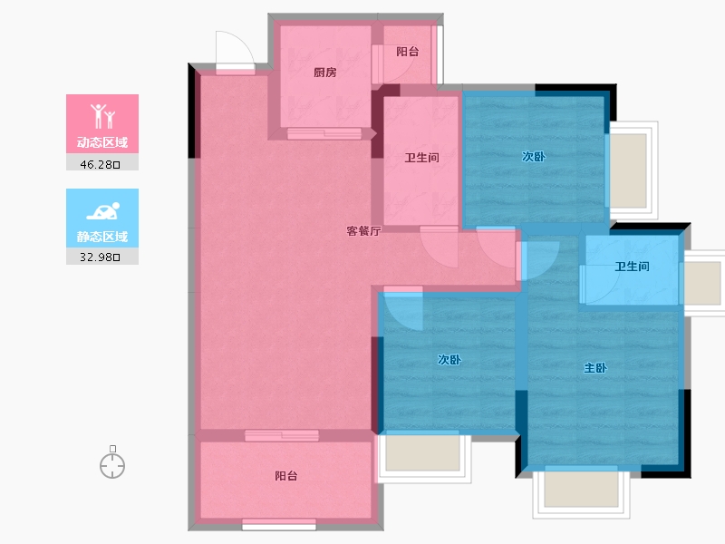 广西壮族自治区-北海市-中港城 长沙湾-99.20-户型库-动静分区