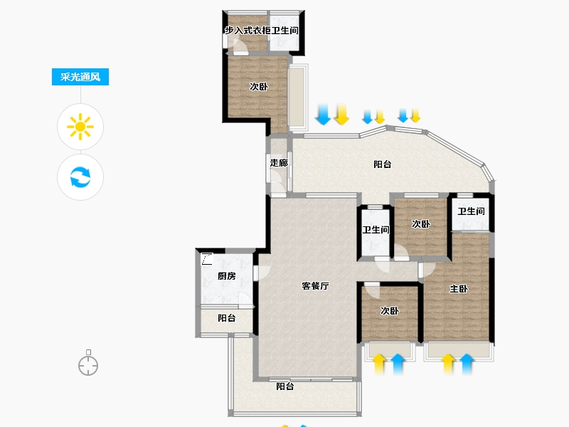 四川省-宜宾市-长江大院-112.76-户型库-采光通风