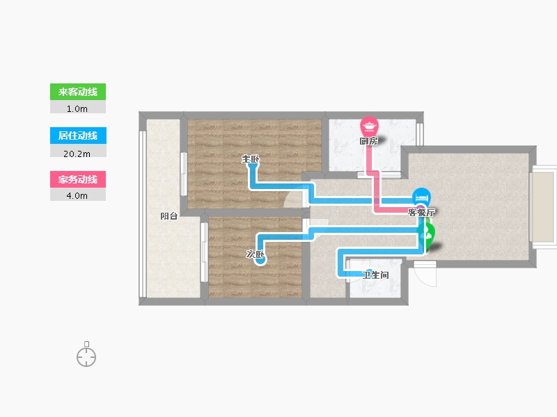 福建省-厦门市-翠湖小区-70.00-户型库-动静线