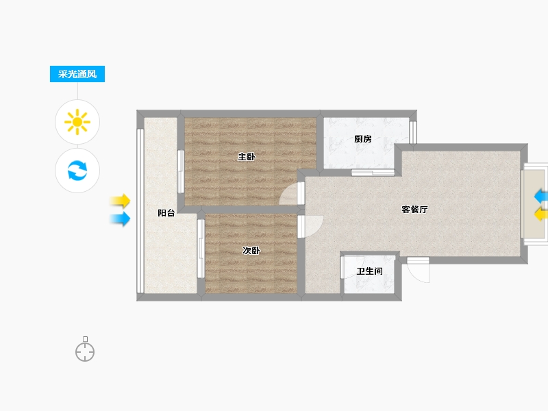 福建省-厦门市-翠湖小区-70.00-户型库-采光通风