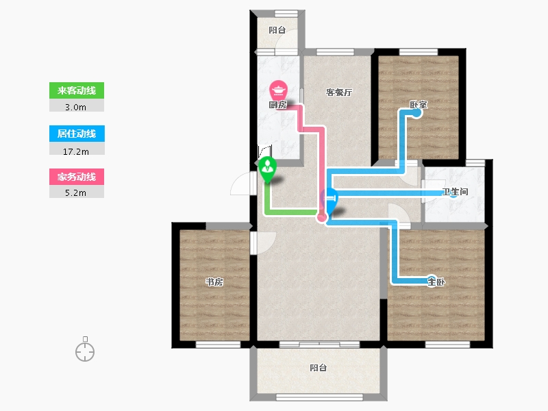 辽宁省-盘锦市-中交凯旋城-93.00-户型库-动静线