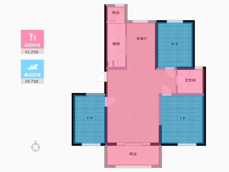 辽宁省-盘锦市-中交凯旋城-93.00-户型库-动静分区