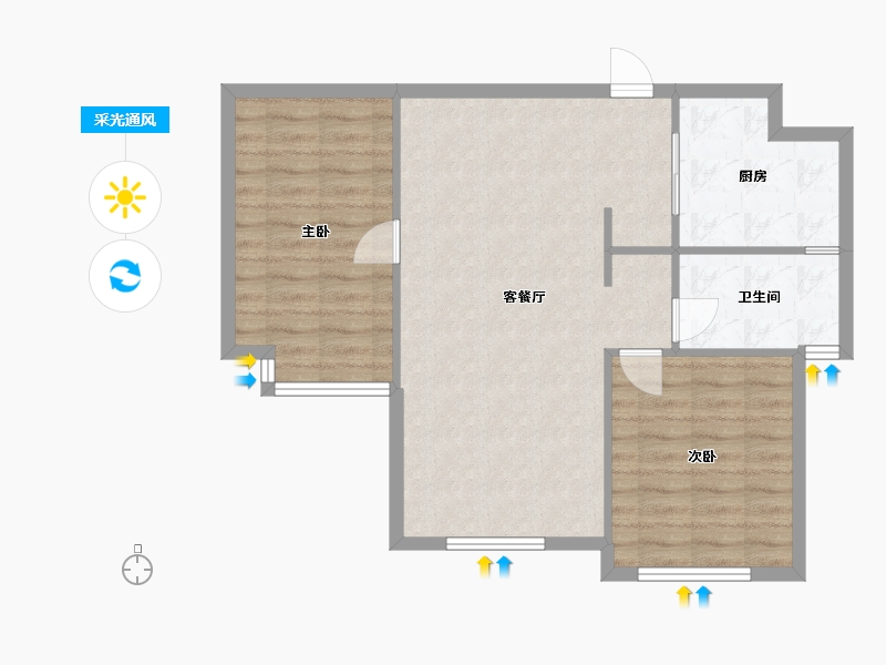 江苏省-徐州市-国信上城学府-79.00-户型库-采光通风