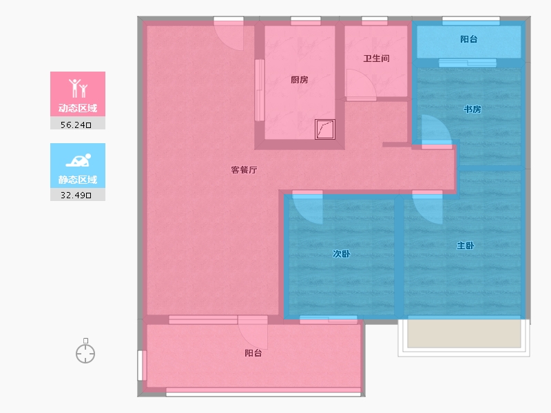 山东省-济宁市-保利城-77.60-户型库-动静分区