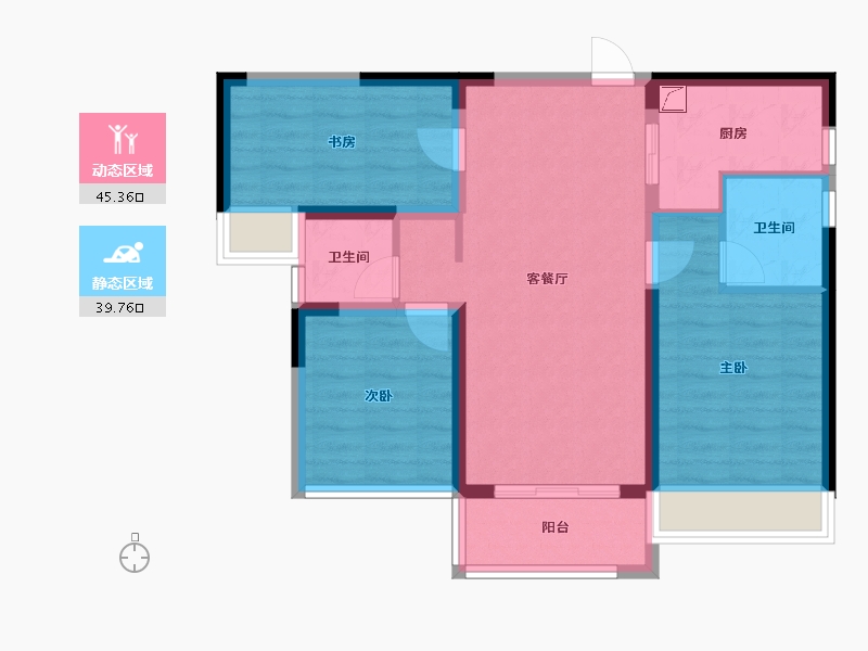 广东省-江门市-美的云著-80.00-户型库-动静分区