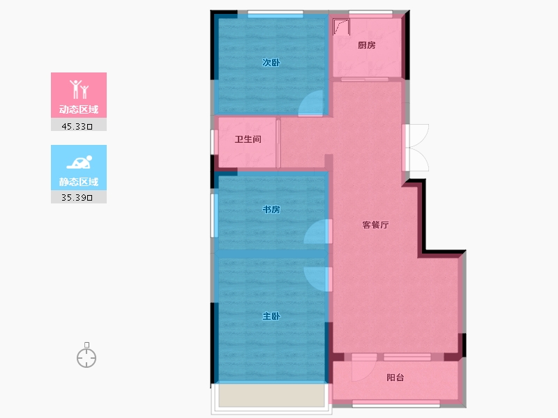 吉林省-吉林市-泽信江山府-81.00-户型库-动静分区