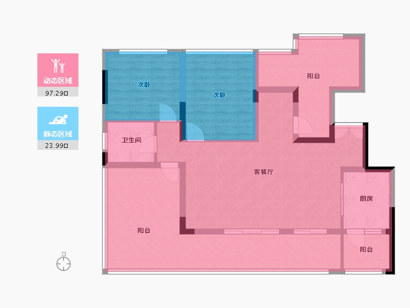 重庆-重庆市-西永9号-98.00-户型库-动静分区