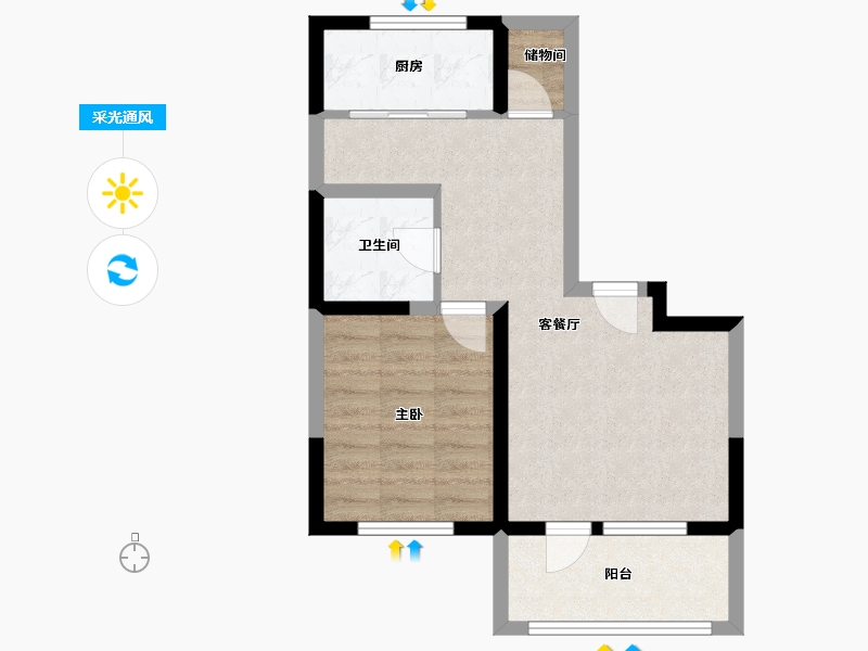 辽宁省-盘锦市-中交凯旋城-131.00-户型库-采光通风