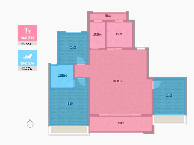 浙江省-温州市-瑞安生态科学城-102.00-户型库-动静分区