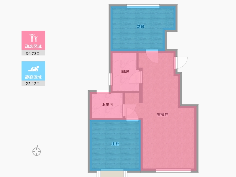 北京-北京市-中国铁建山语澜廷-69.00-户型库-动静分区