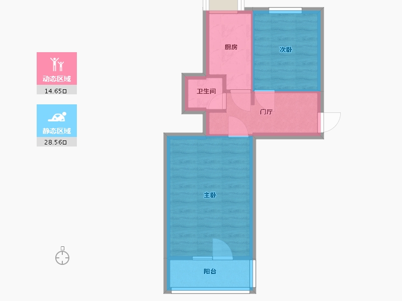 河北省-唐山市-国防楼-40.00-户型库-动静分区