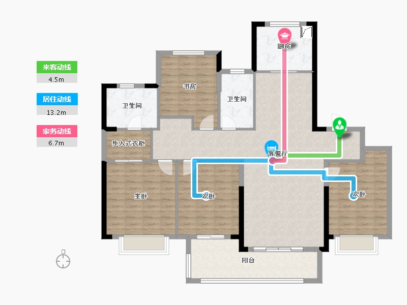 浙江省-温州市-瓯江国际新城-140.00-户型库-动静线