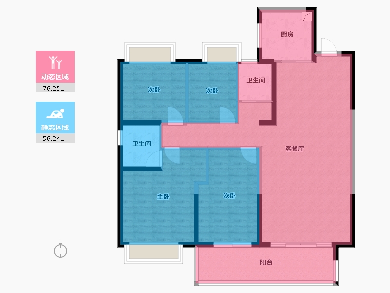 江苏省-盐城市-碧桂园凤凰城北苑-120.00-户型库-动静分区