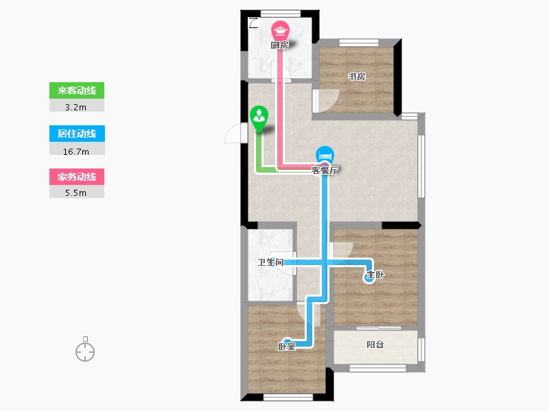 山东省-青岛市-南姜社区-60.00-户型库-动静线