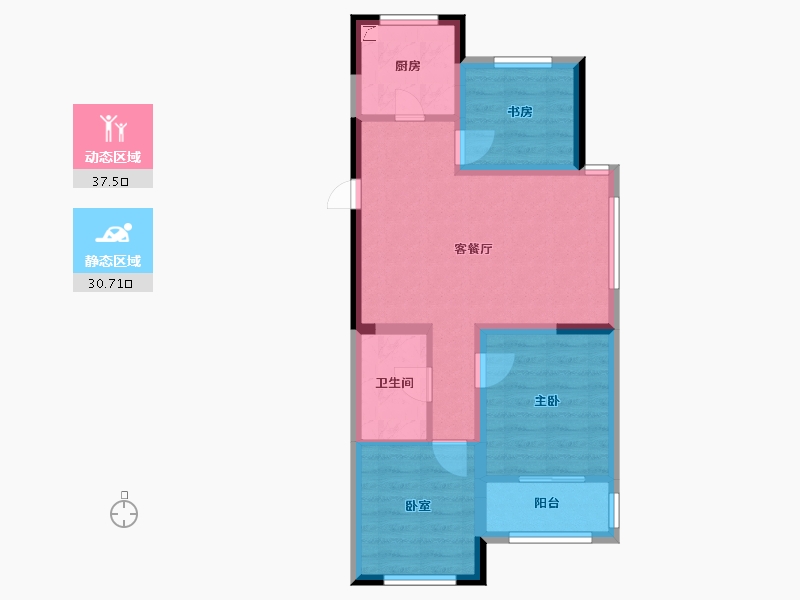 山东省-青岛市-南姜社区-60.00-户型库-动静分区