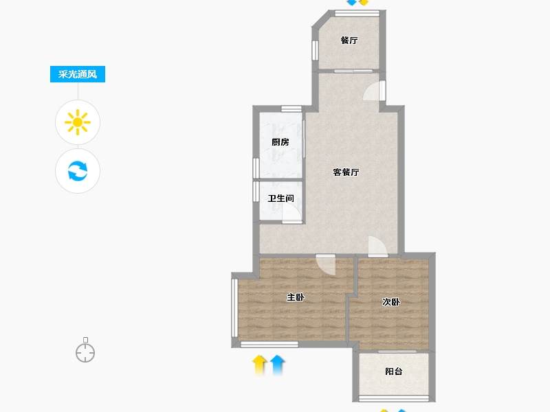 福建省-漳州市-悦华-64.68-户型库-采光通风