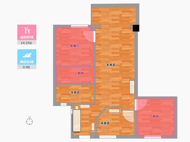 广东省-广州市-中山一路49号大院-74.06-户型库-动静分区