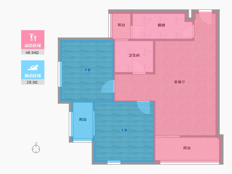 湖北省-武汉市-西斯莱公馆-68.00-户型库-动静分区