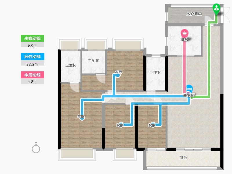 广东省-清远市-保利天汇朗园-131.00-户型库-动静线