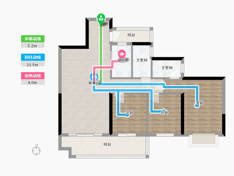 湖南省-邵阳市-碧桂园紫薇上城-98.00-户型库-动静线