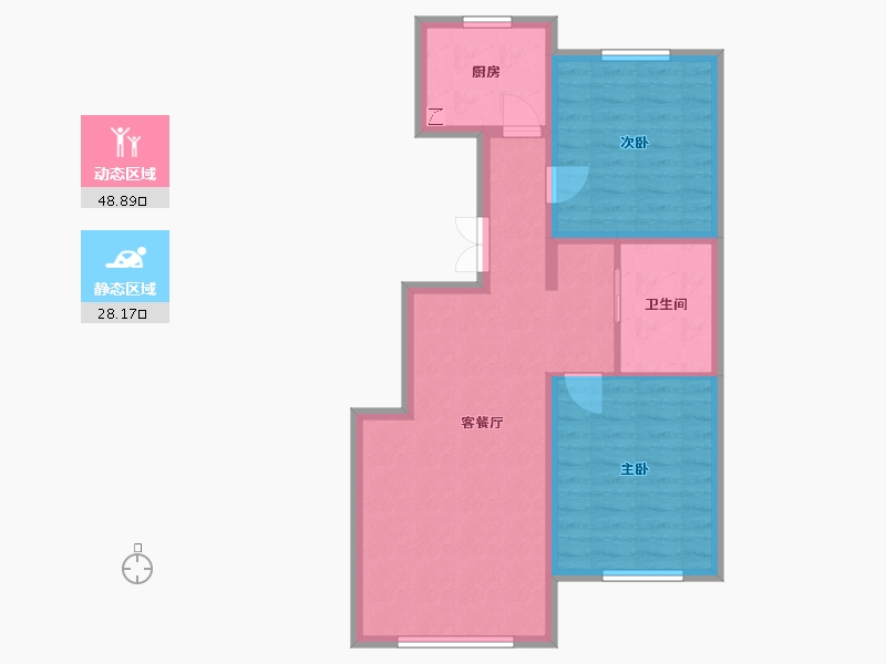 内蒙古自治区-通辽市-泽信四季花城-77.68-户型库-动静分区