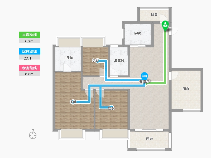 广东省-佛山市-翡翠西江-114.00-户型库-动静线