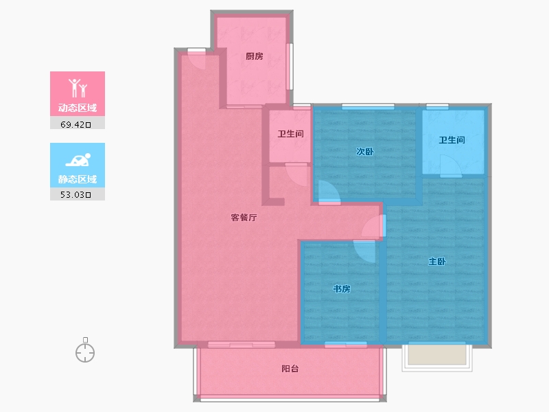 湖南省-怀化市-澳海公园2号-110.00-户型库-动静分区