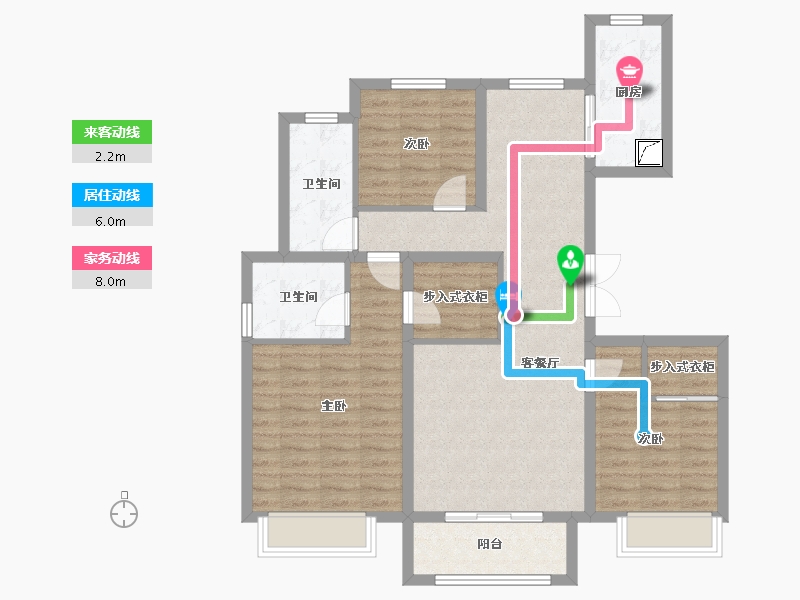 河北省-石家庄市-融创城-90.00-户型库-动静线