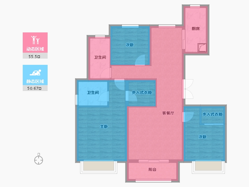 河北省-石家庄市-融创城-90.00-户型库-动静分区