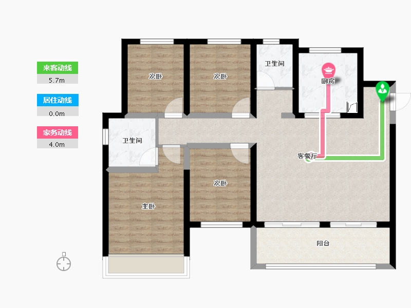 河南省-新乡市-建业比华利庄园-101.00-户型库-动静线