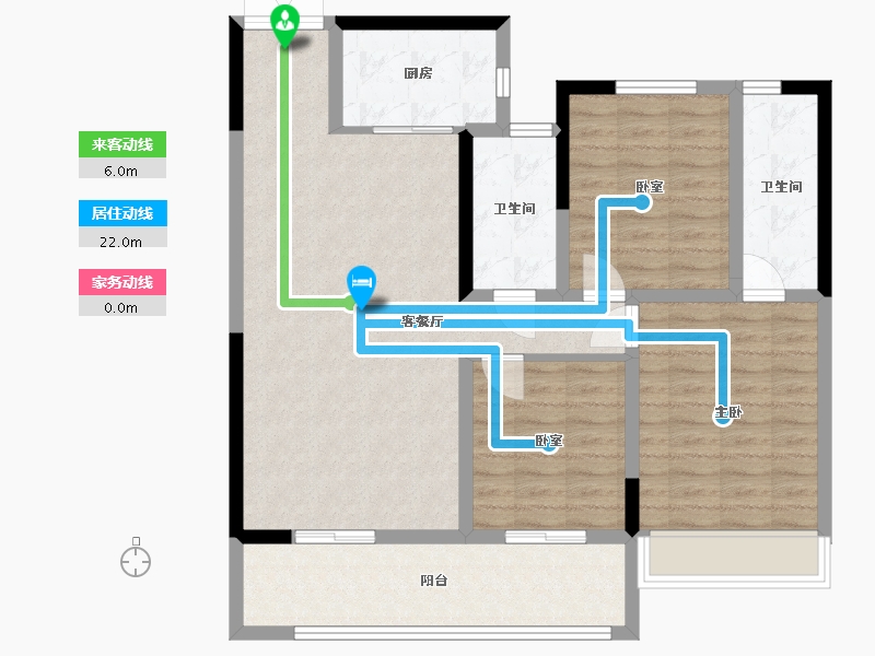 陕西省-汉中市-缙颐御璟上城-111.52-户型库-动静线