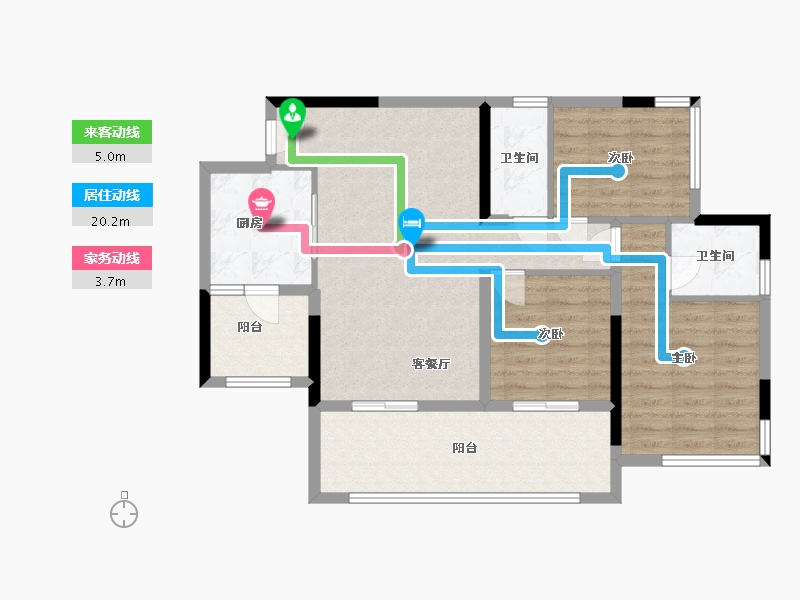 江苏省-镇江市-滨河湾-100.00-户型库-动静线