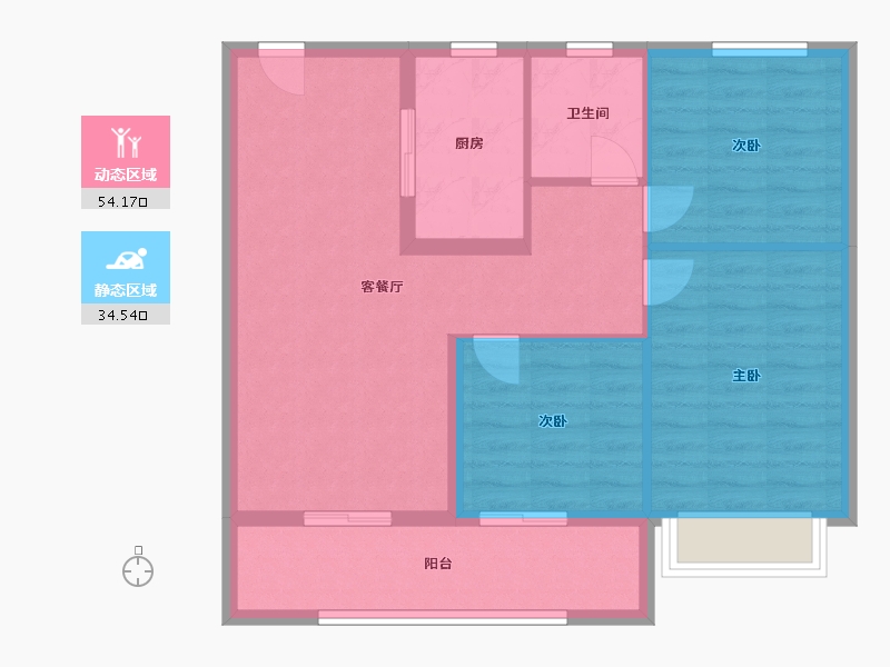 江苏省-南京市-都会四季-西区-80.00-户型库-动静分区