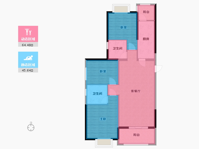 江西省-南昌市-恒大翡翠珺庭2期-99.00-户型库-动静分区