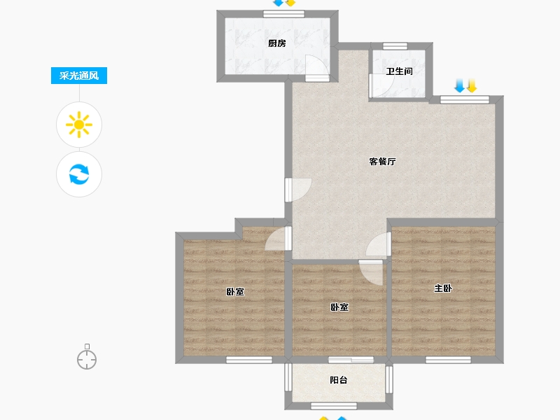 山东省-济宁市-回迁房-89.00-户型库-采光通风