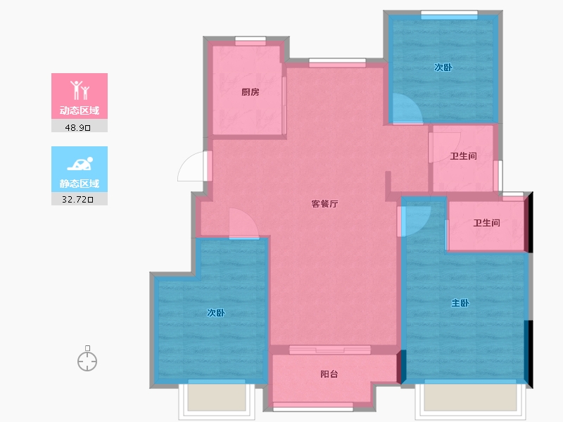 浙江省-湖州市-翡翠城品-73.00-户型库-动静分区