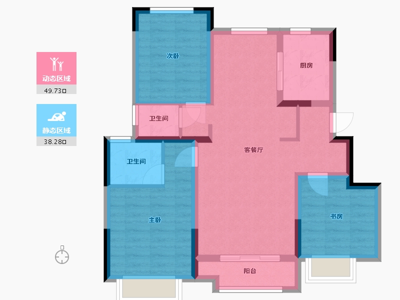 天津-天津市-津门·正荣府-88.00-户型库-动静分区