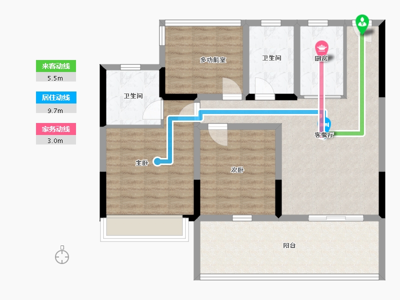 云南省-思茅市-兰台府-130.00-户型库-动静线