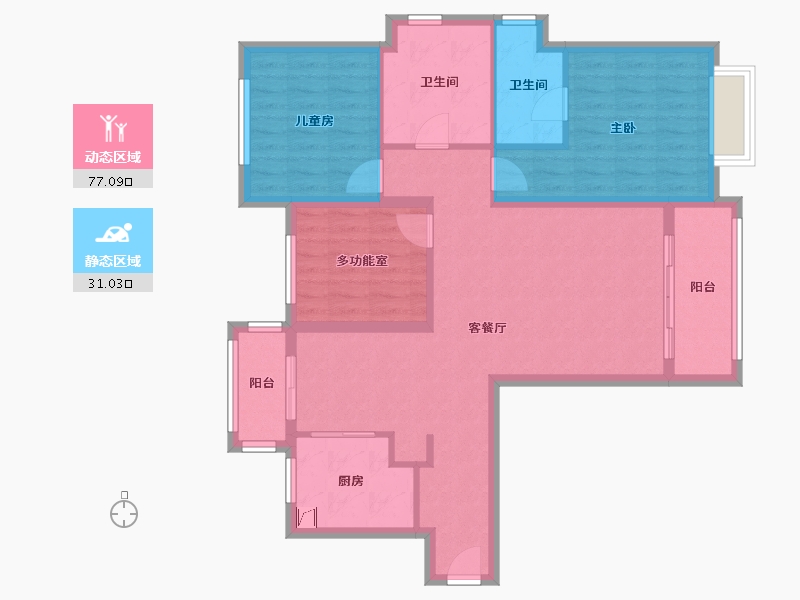 湖北省-武汉市-城南华府-110.00-户型库-动静分区