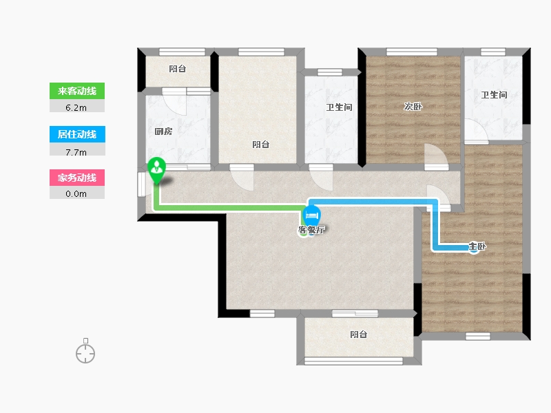 湖南省-长沙市-卢浮原著-92.00-户型库-动静线