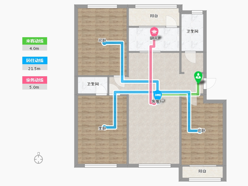 山东省-济宁市-孟子湖小区-97.20-户型库-动静线