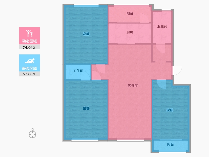 山东省-济宁市-孟子湖小区-97.20-户型库-动静分区