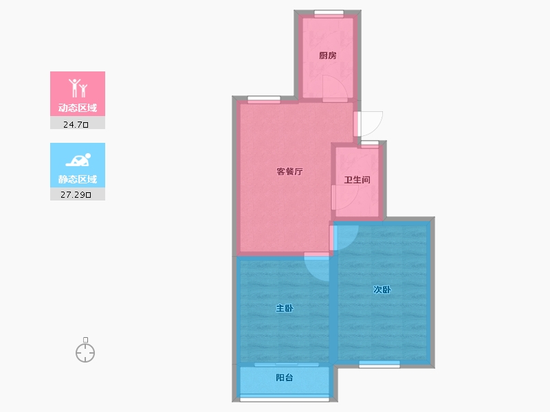 上海-上海市-莘松四村社区-60.00-户型库-动静分区