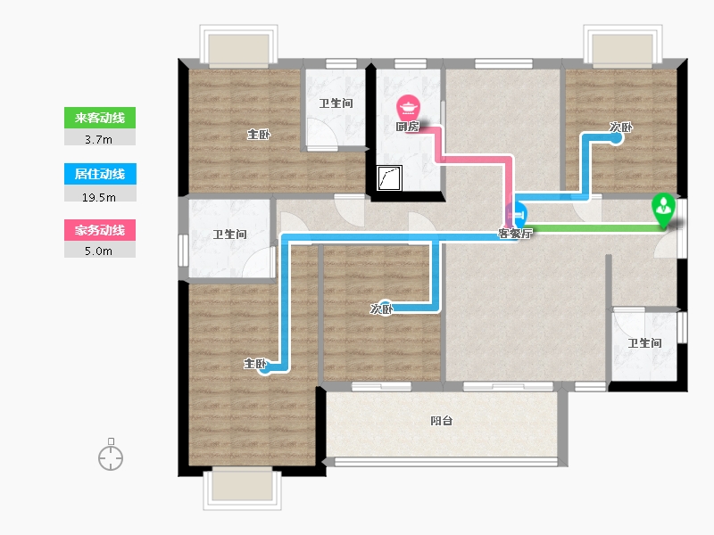 福建省-泉州市-金龙华庭-110.76-户型库-动静线